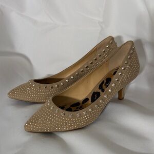 Gianni Bini Tan Studded Heels
